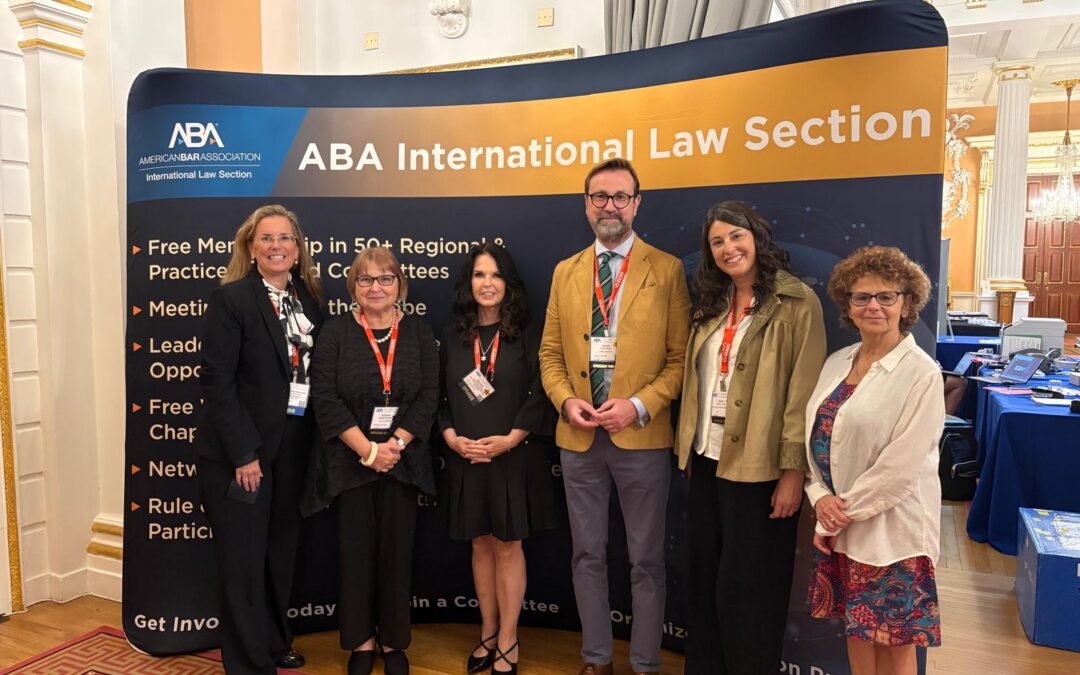 Natalie Gamble speaks at the American Bar Association International Law Conference in London